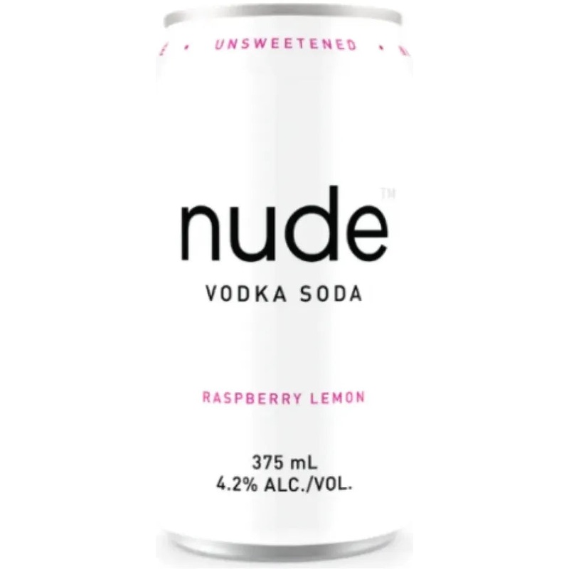 Nude Vodka Soda Raspberry Lemon Seltzer 375ml