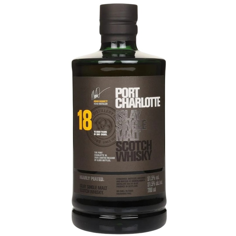 Bruichladdich Port Charlotte 18 Year Old  Heavily Peated Islay Single Malt