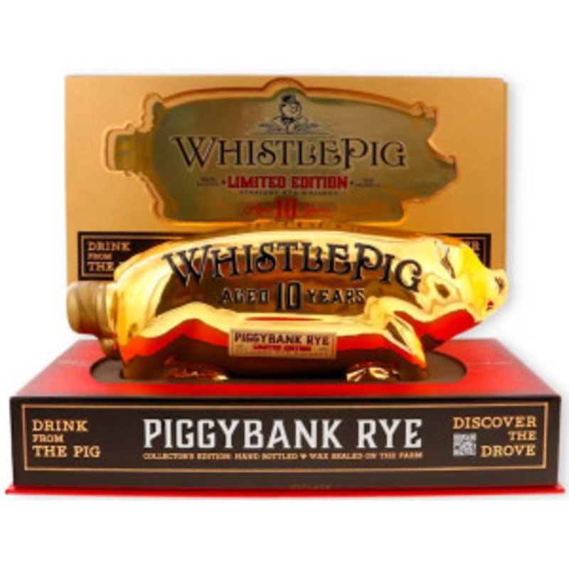 WhistlePig Limited Edition Piggybank 10 Year Old Straight Rye Whiskey 1L