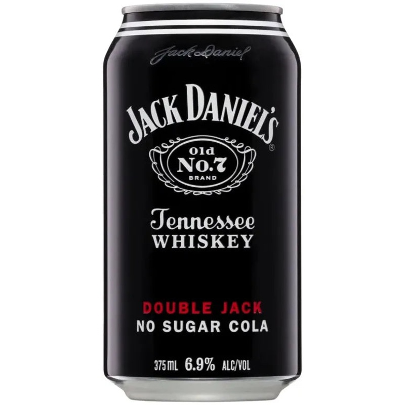 Jack Daniel’s Double Jack Whiskey & No Sugar Cola 6.9% Cans 375ml