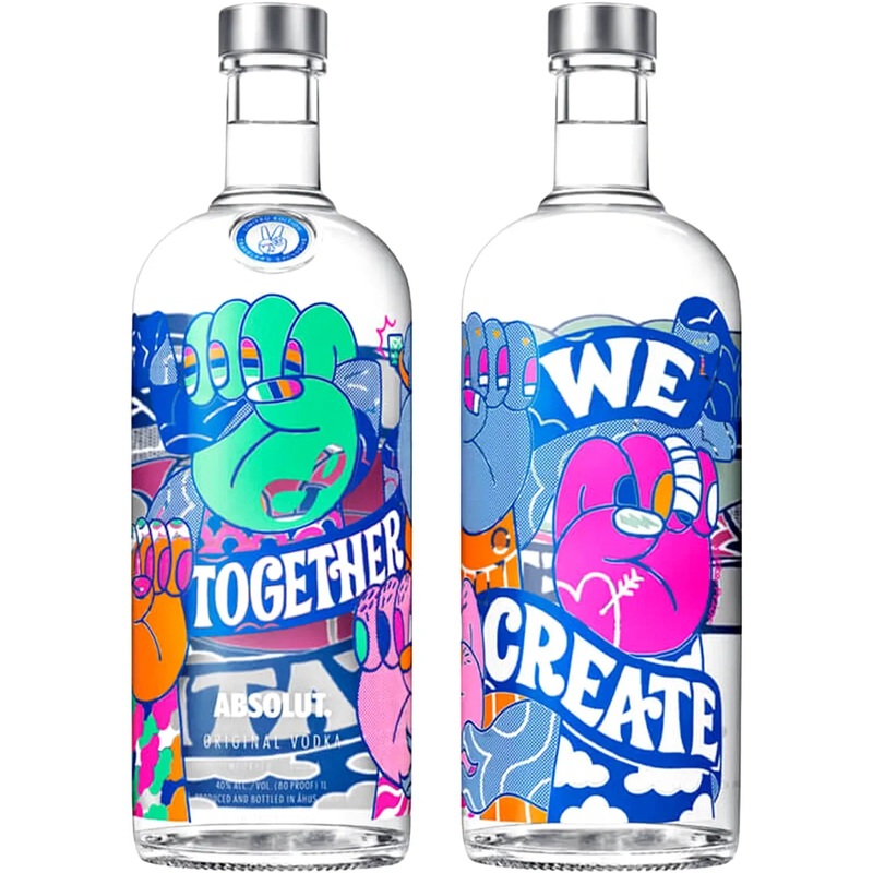 Absolut Limited Edition Together We Create Original Vodka 1L