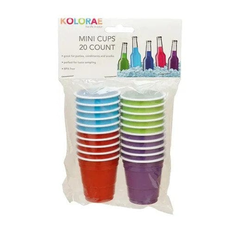 KOLORAE MINI CUPS 2OZ 20PK