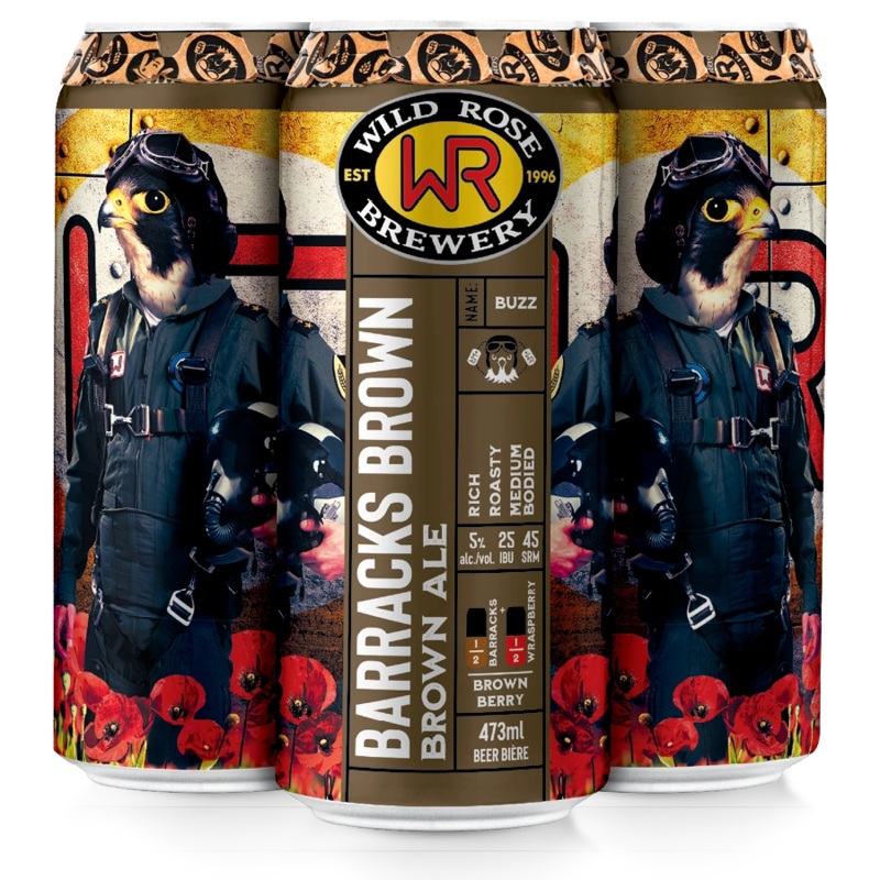WILD ROSE BARRACKS BROWN ALE 473ML 4PK CAN @ MacTaggart Ridge [1007455]