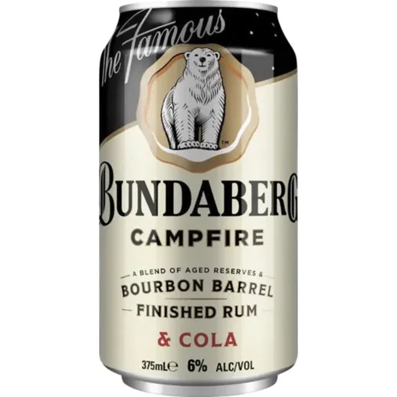 Bundaberg Campfire Bourbon Barrel 6% 3×10 Pack Cans 375ml
