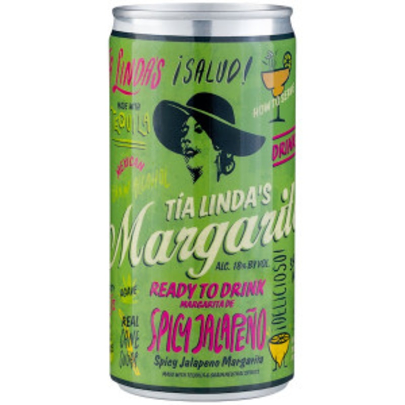 Tia Linda’s Spicy Jalapeno Margarita Cocktail Ready-To-Drink 4-Pack 200ml Cans