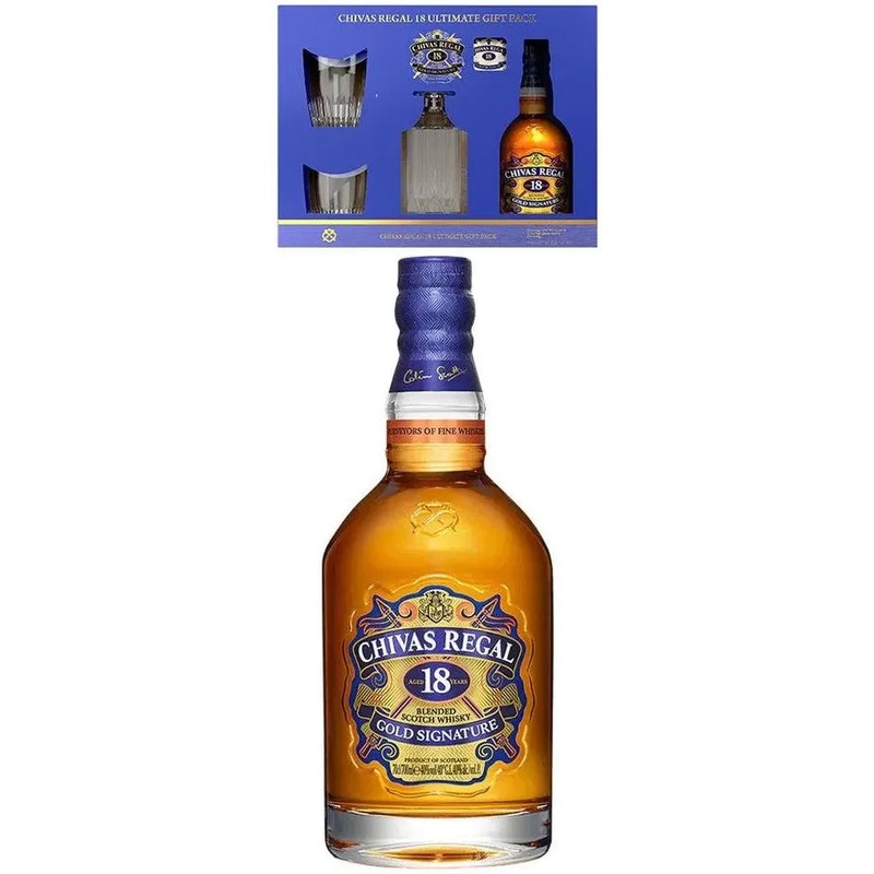 Chivas Regal 18 Year Old Glasses & Decanter Giftpack