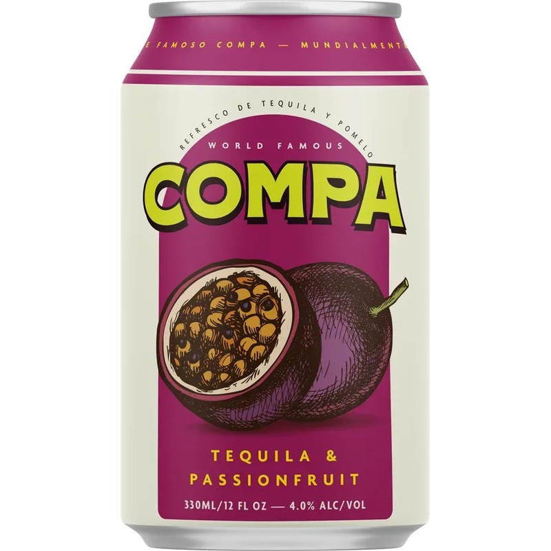 Compa Tequila Passionfruit 4% 24 Pack Cans 330ml
