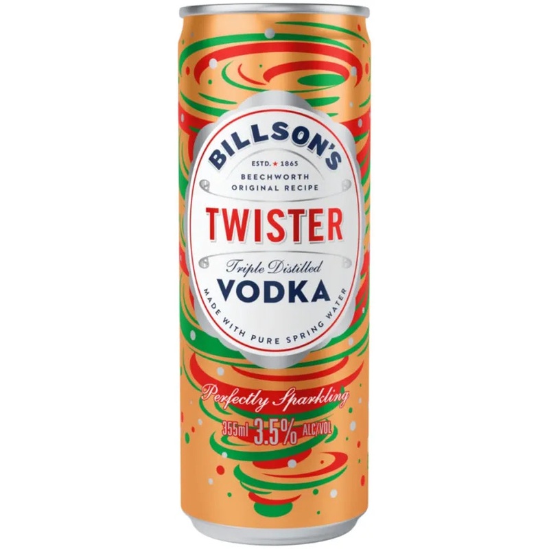 Billson’s Vodka Twister 355ml|Case (24)