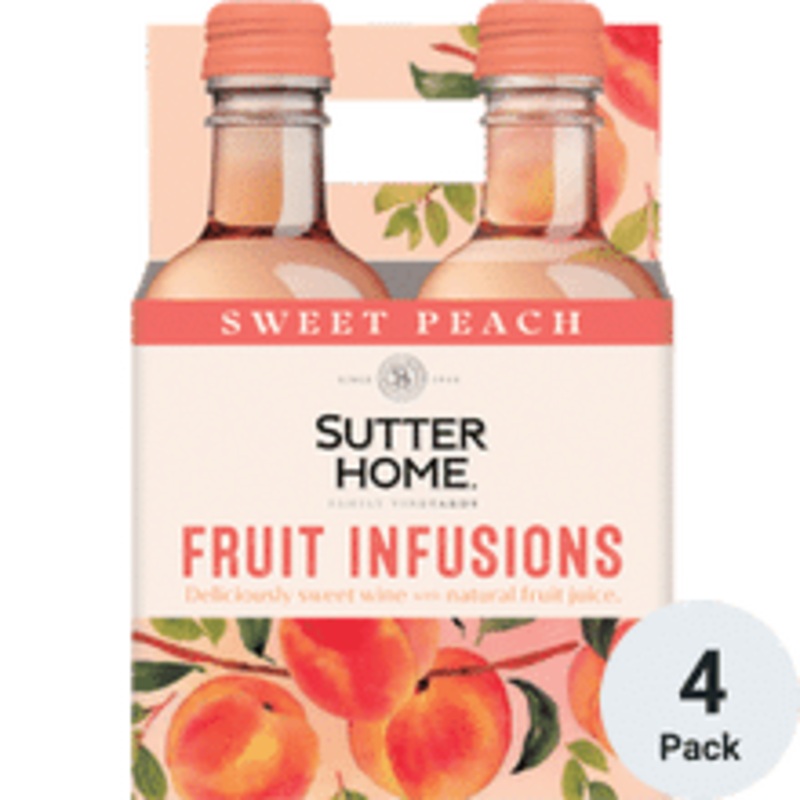 SUTTER HOME FRUIT INFUSIONS SWEET PEACH 4PK