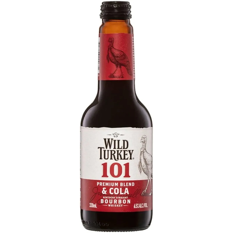 Wild Turkey 101 & Cola 6.5% Bottles 330ml