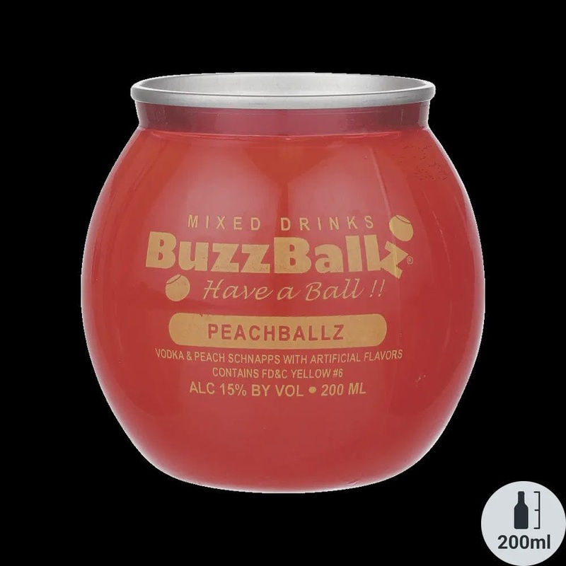 BUZZBALLZ PEACH CHILLER WINE COCKTAIL 187ML