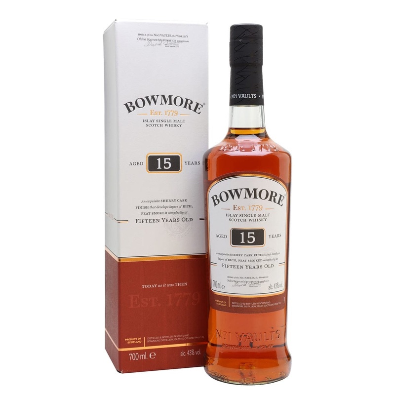 BOWMORE SINGLE MALT 15YR 750ML C/O