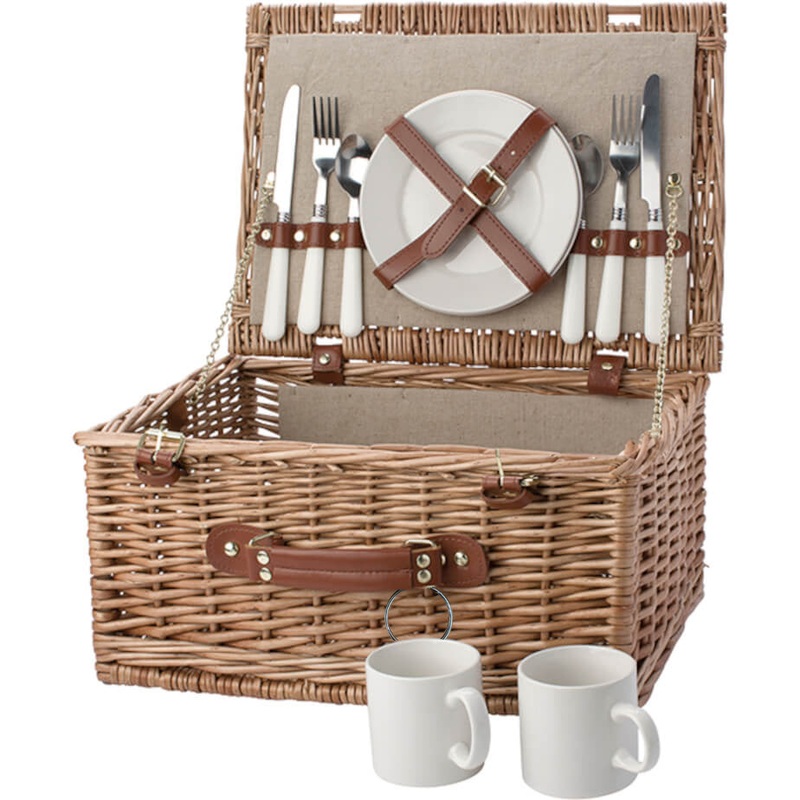 2-Person Willow Picnic Basket