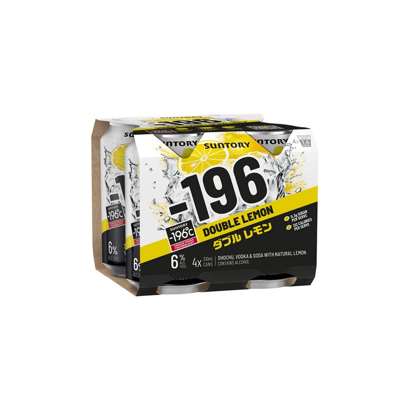 Minus 196 Lemon Vodka Seltzer 4Pk