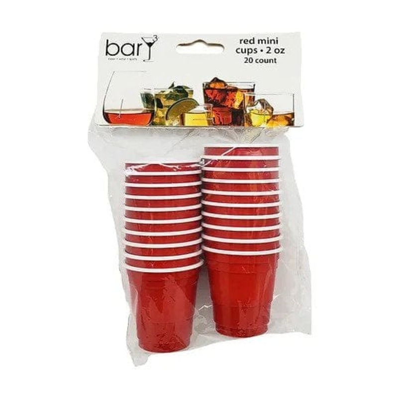 BARY3 MINI CUPS 2OZ 20PK