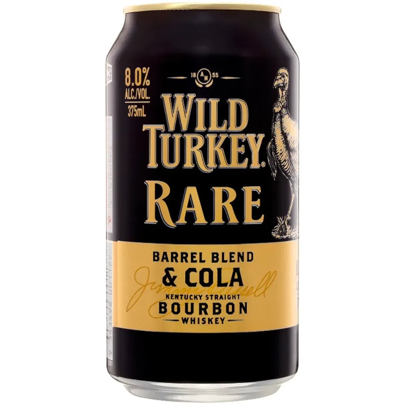 Wild Turkey Rare Bourbon & Cola Cans 375ml