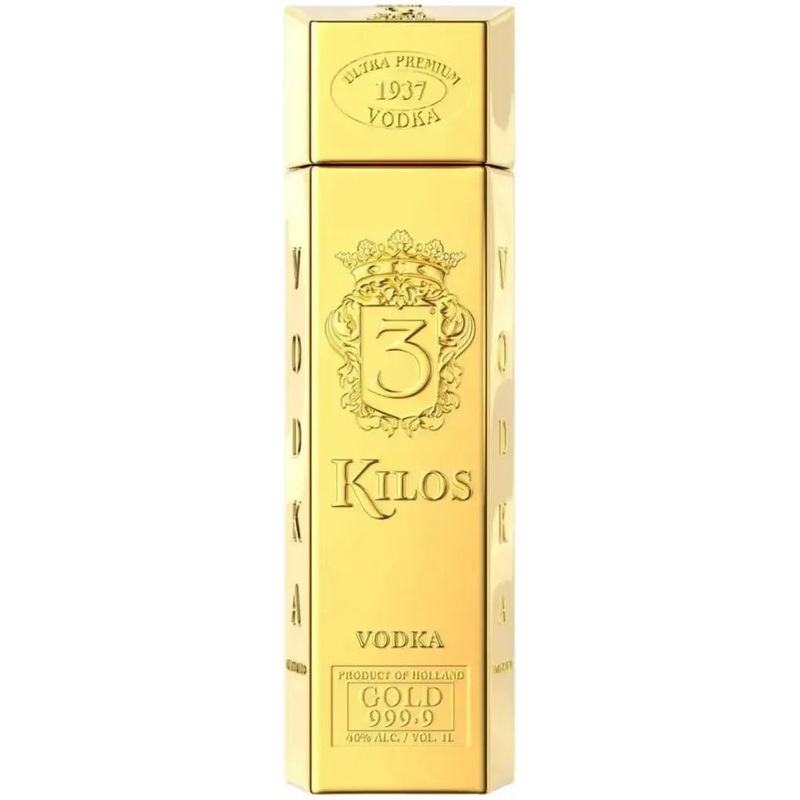 3 Kilos Gold Bar Dutch Vodka 1L