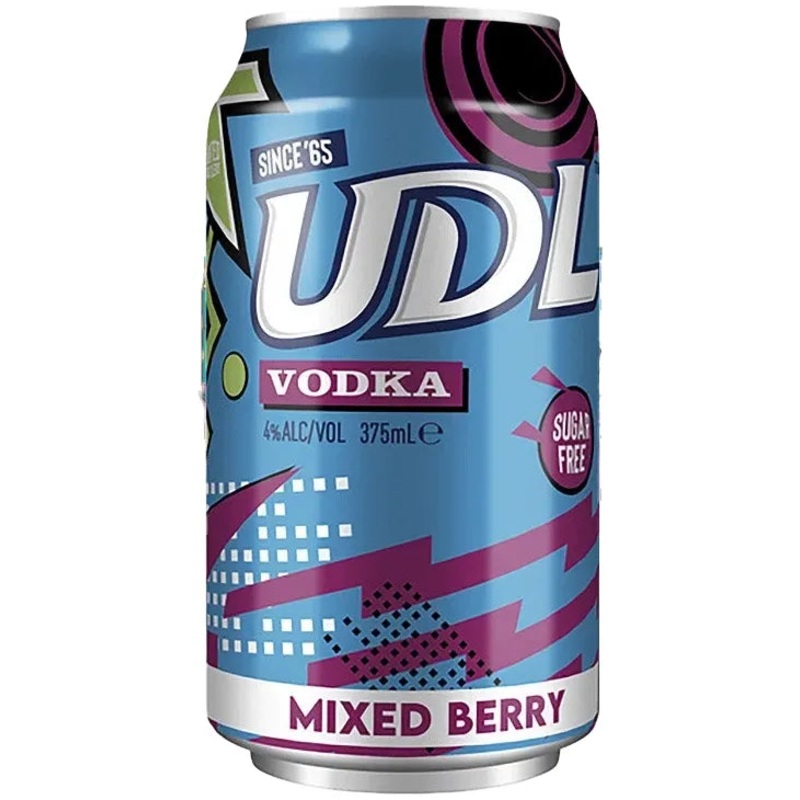 UDL Mixed Berry Sugar Free 4% 24 Pack Cans 375ml