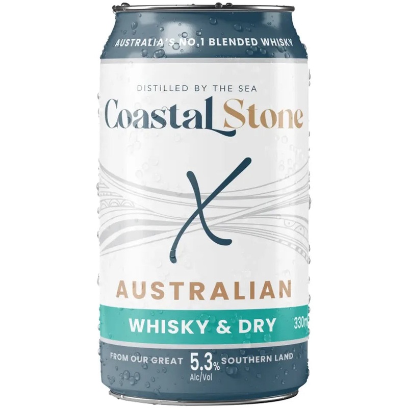 Manly Spirits Co. Distillery Coastal Stone Whisky & Dry Ginger Can 330ml