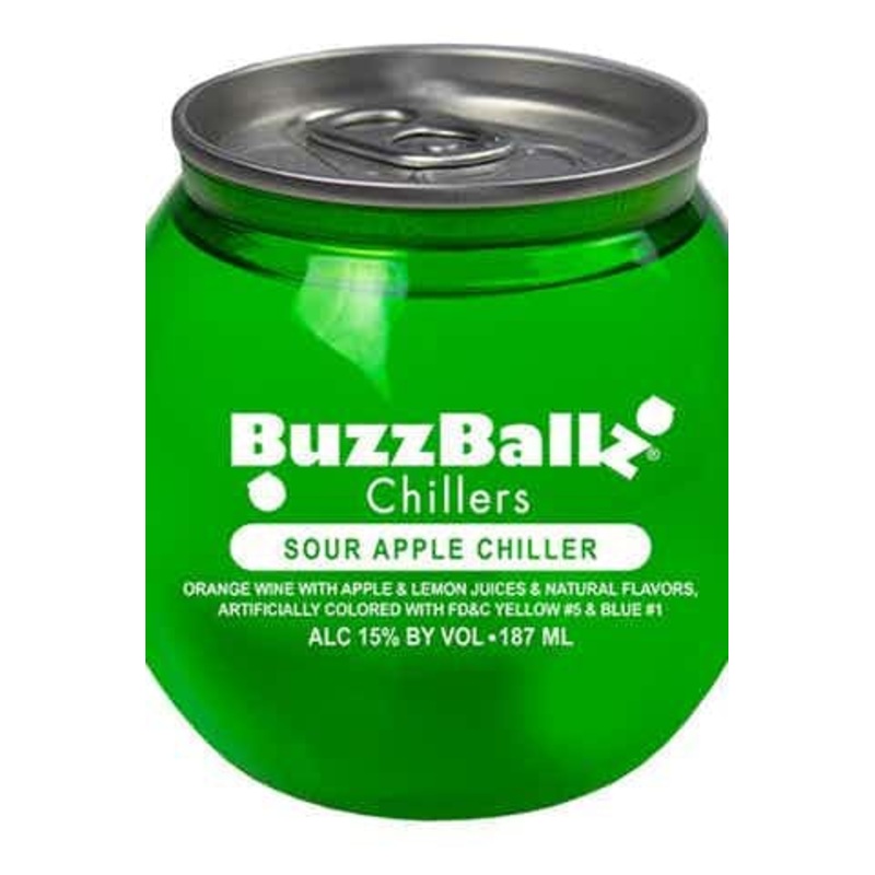 BUZZBALLZ SOUR APPLE WINE SPIRITS 187ML