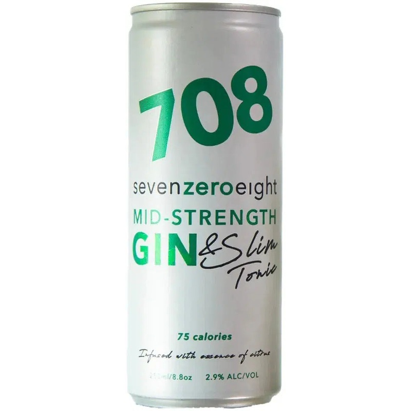 Sevenzeroeight Mid-Strength Gin & Tonic 250ml
