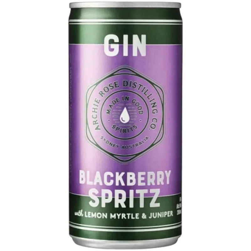 Archie Rose Distilling Co. Gin Blackberry Spritz with Lemon Myrtle 200ml 4 Pa