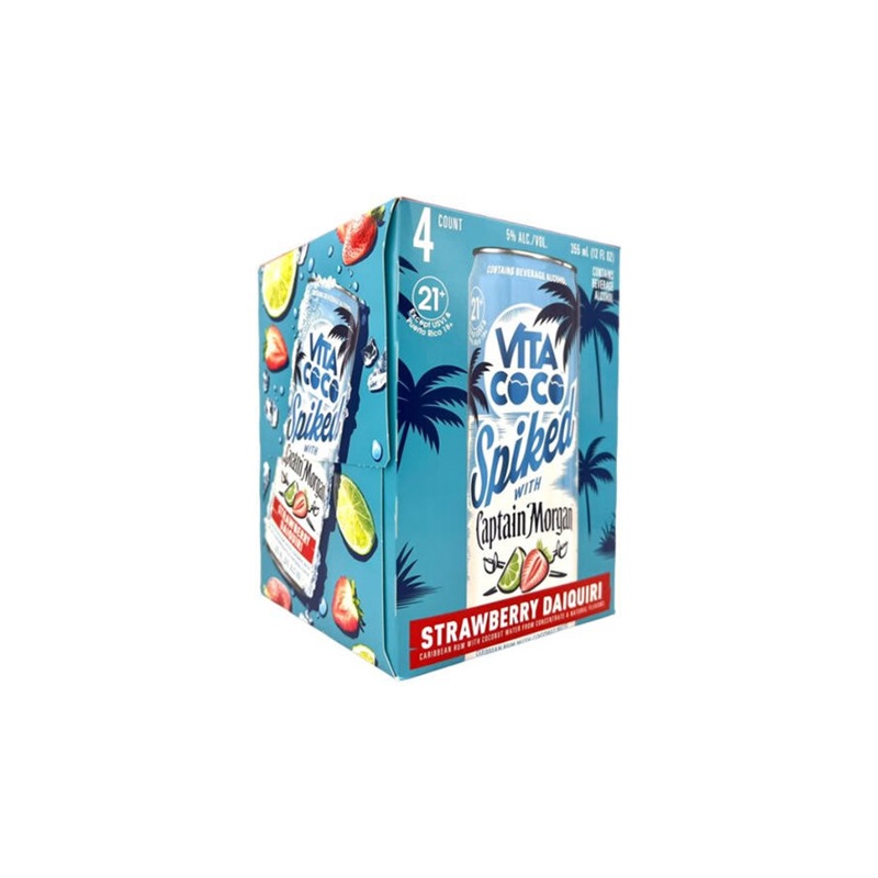 Captain Morgan Vita Coco Spiked Strawberry Daiquiri 4Pk