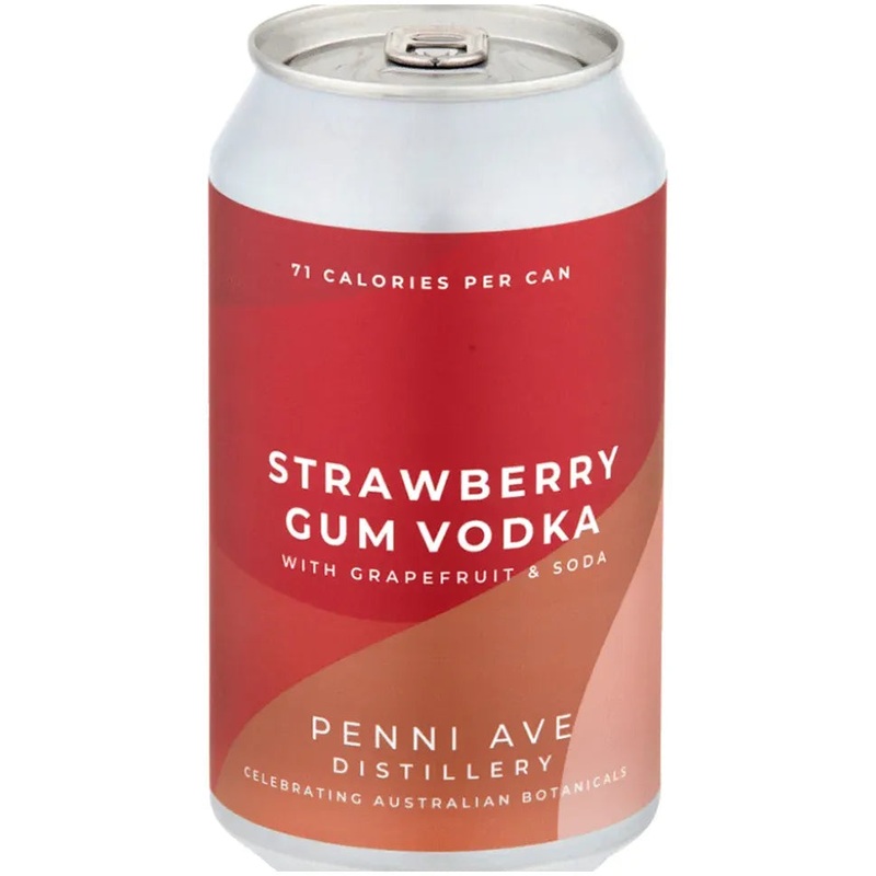 Penni Ave Distillery Strawberry Gum Vodka with Grapefruit, Soda 355ml