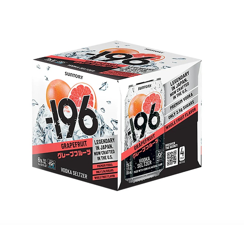 Minus 196 Grapefruit Vodka Seltzer 4Pk