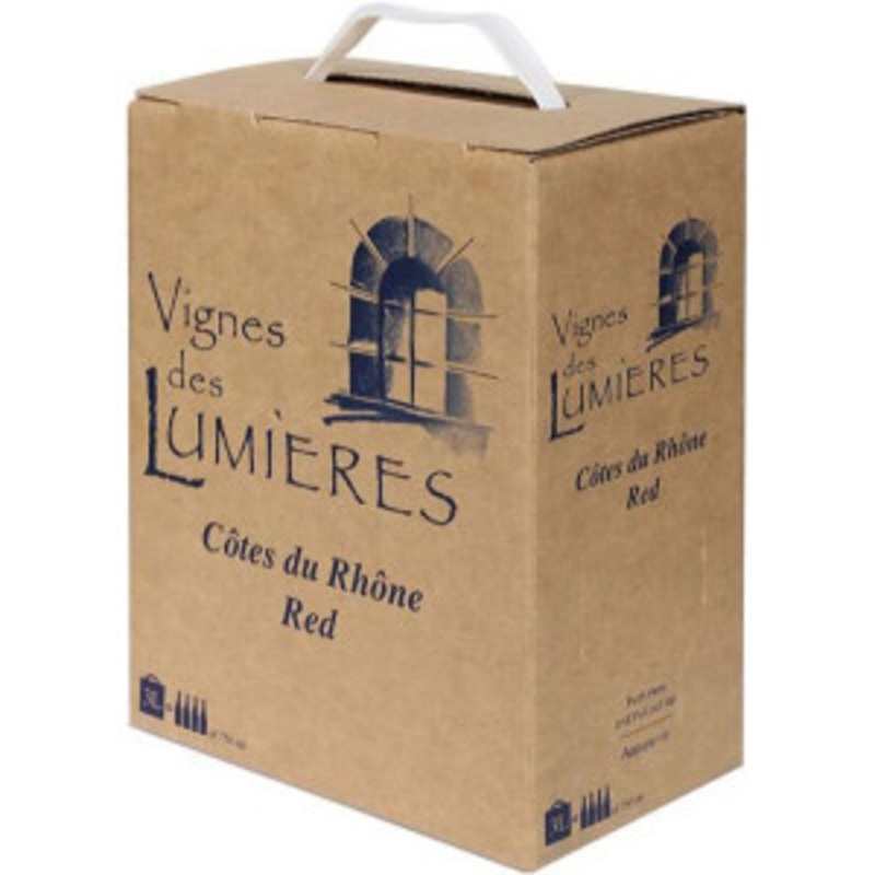 Vignes des Lumieres Cotes du Rhone Rouge Bag in a Box 3L (France)