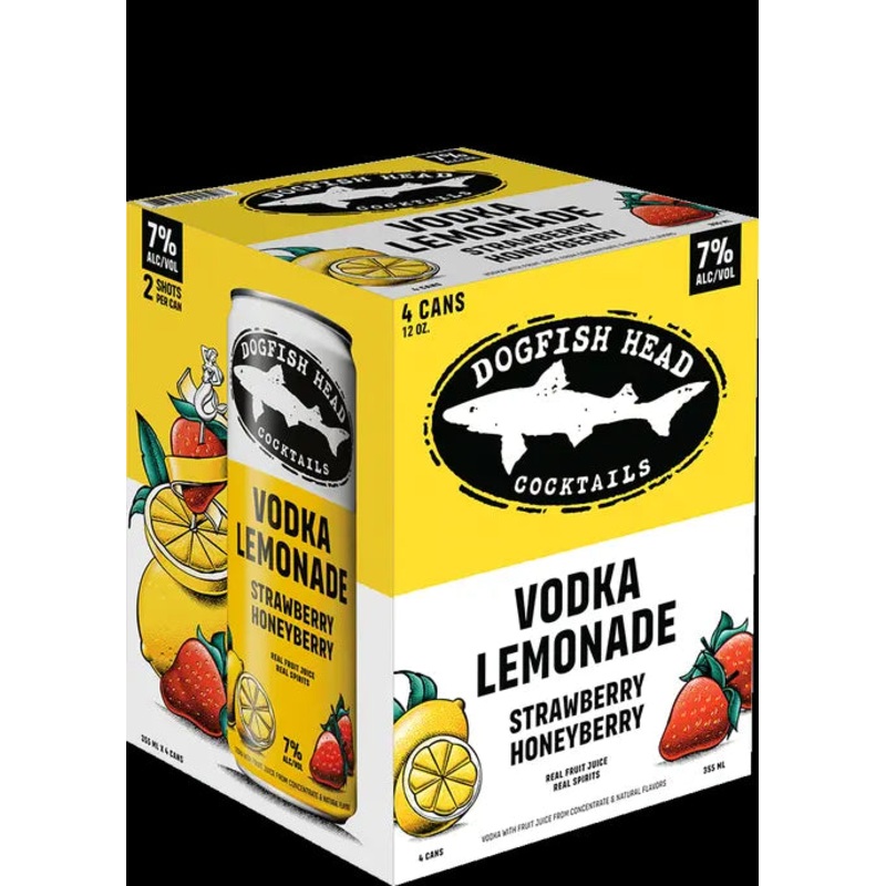 Dogfish Head Strawberry & Honey Berry Vodka Lemonade 4Pk