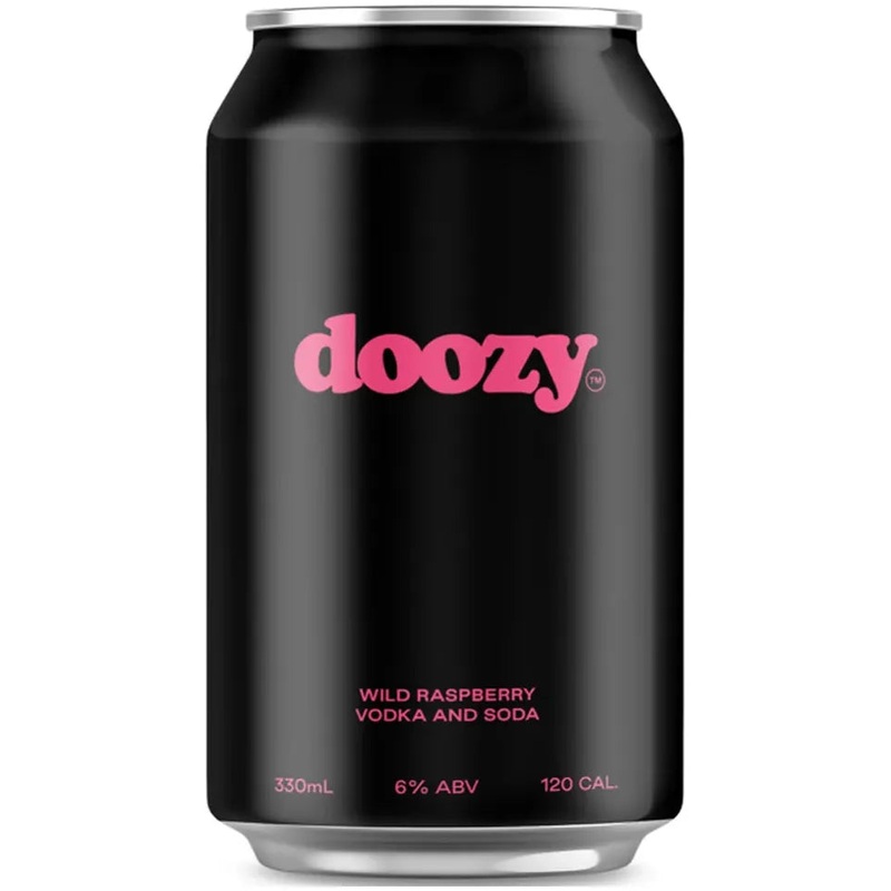 Doozy Wild Raspberry Vodka & Soda 24 Pack Cans 330ml
