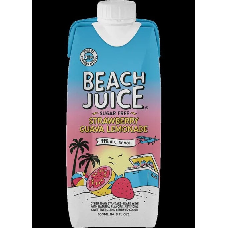 BEACH JUICE STRAWBERRY GUAVA LEMONADE 500ML