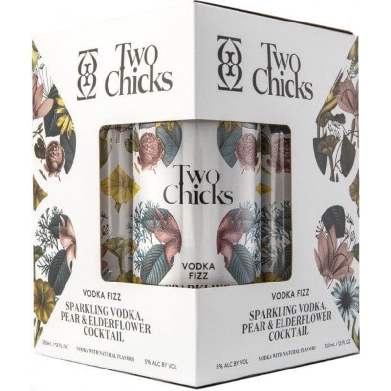TWO CHICKS VODKA FIZZ ELDERFLOWER PEAR 4PK