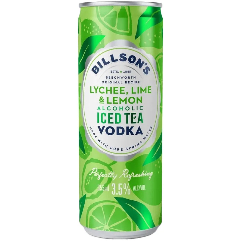Billson’s Vodka Iced Tea Lychee Lime Lemon 355ml