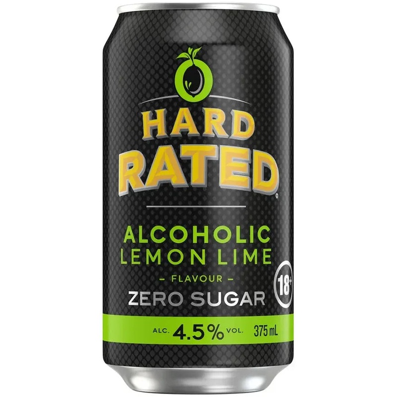 Hard Rated Lemon Lime Zero 4.5% 3×10 Pack Cans 375ml