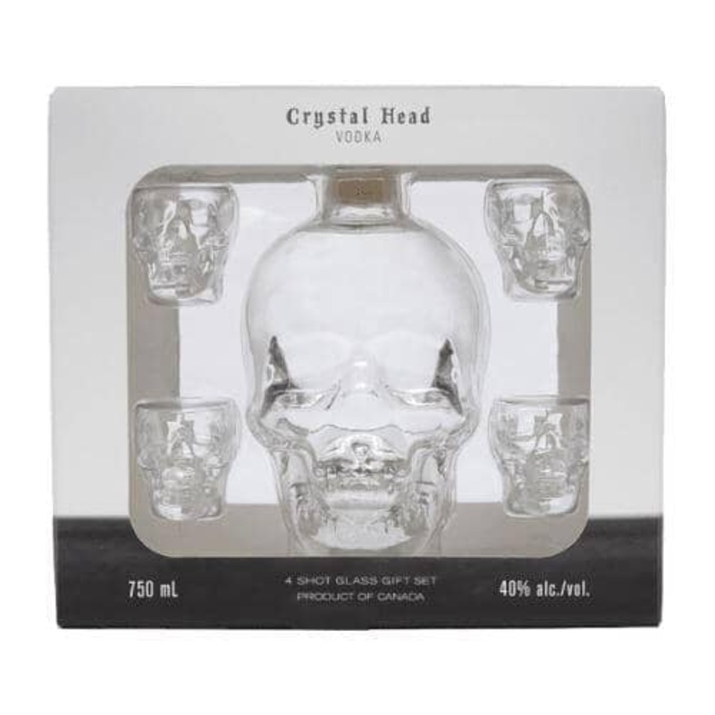 Crystal Head Original Vodka W/Shot Glasses Gift Set