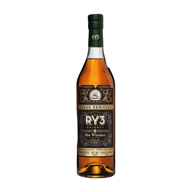 Ry3 Whiskey Cigar Series #1 Rye Whiskey 750mL