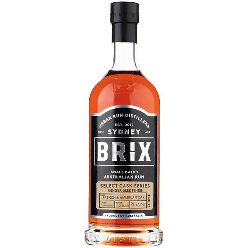 Brix Distillers Select Cask Ginger Beer Finish Australian Rum 700ml