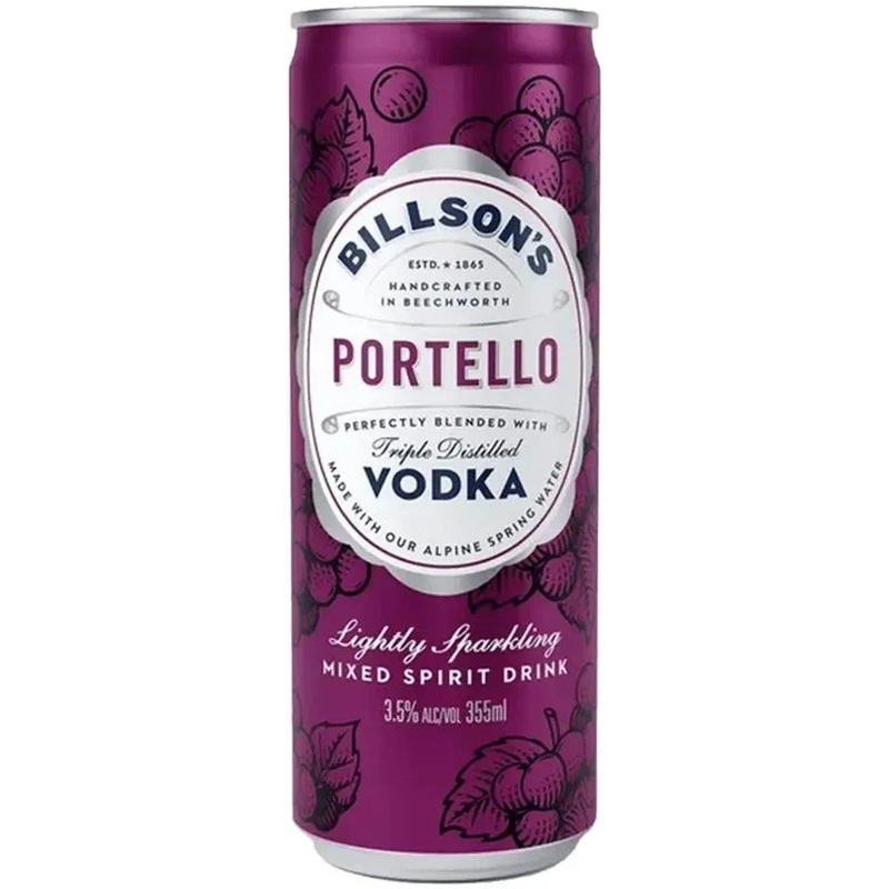 Billson’s Vodka With Portello 355ml