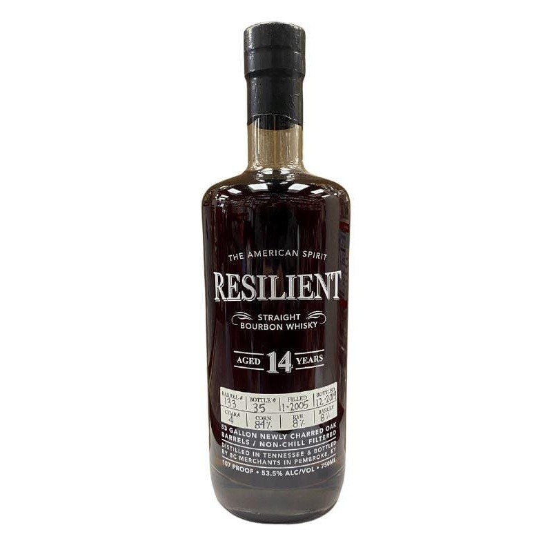 Resilient 14 Year Old Straight Bourbon Whiskey Barrel #133 107 Proof 750mL