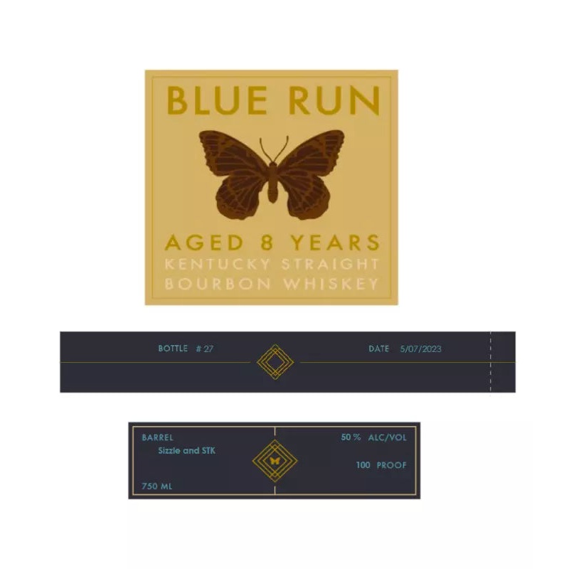 Blue Run Sizzle and STK 8 Year Straight Bourbon 750mL
