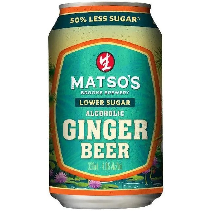 Matso’s Broome Brewery Lower Sugar Alcoholic Ginger Beer Cans 330ml