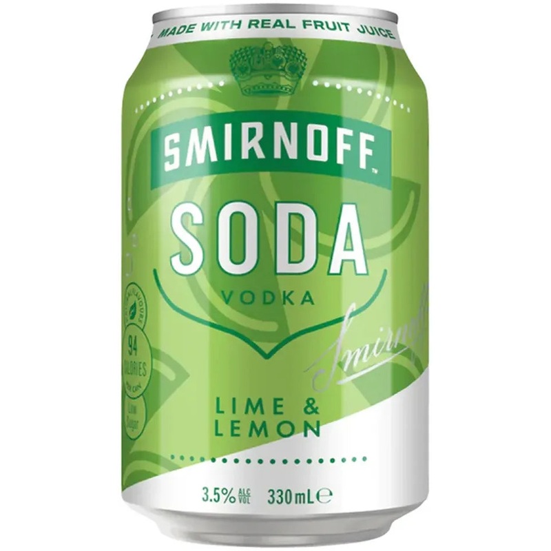 Smirnoff Soda Lime & Lemon 3.5% 24 Pack 330ml