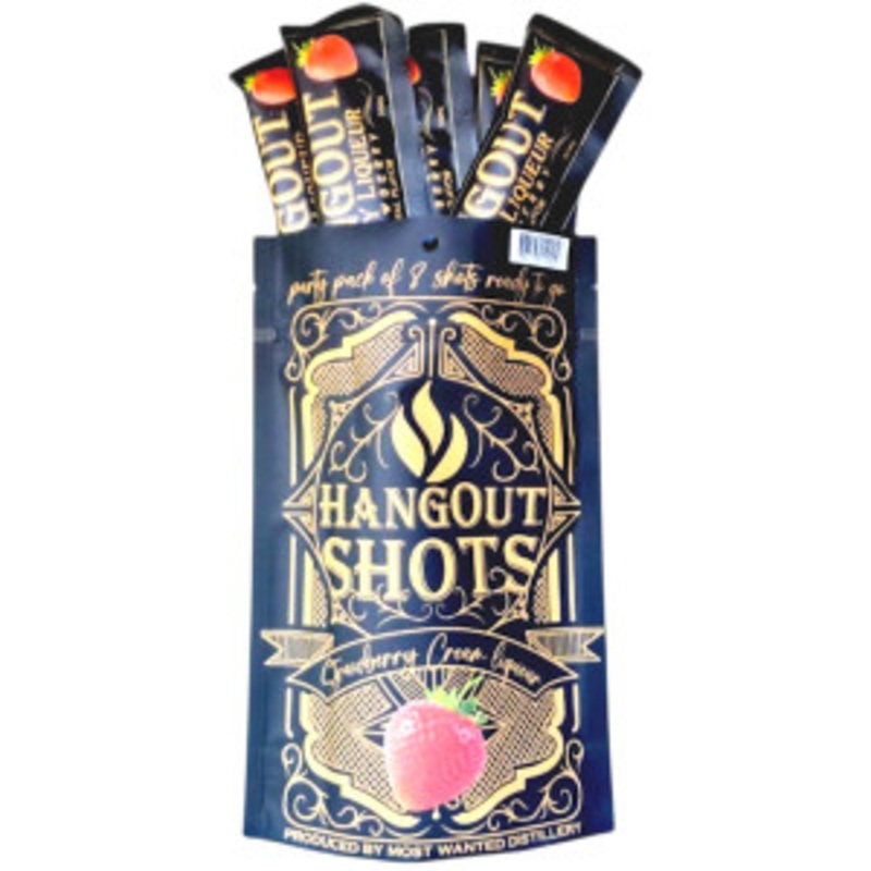 50ml Mini Hangout Shots Strawberry Cream Liqueur 8 Pack
