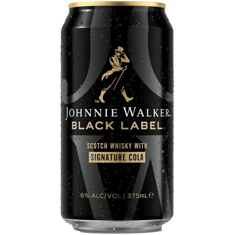 Johnnie Walker Black & Cola 6% 30 Pack Cans 375ml