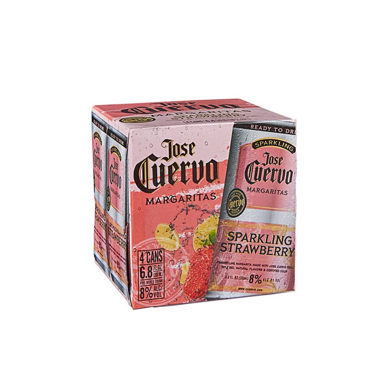 Jose Cuervo Authentic Sprakling Strawberry Margarita 4PK Cans