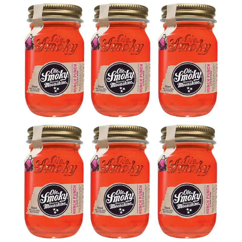 Ole Smoky Hunch Punch Lightnin’ Moonshine Minis 6 x 50mL