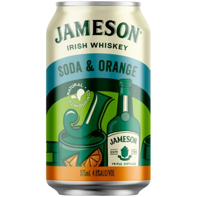 Jameson Irish Whiskey With Soda & Orange 375ml