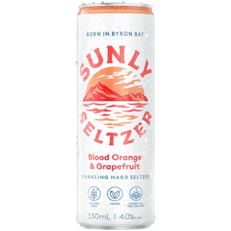 Sunly Seltzer Blood Orange & Grapefruit Seltzer 330ml